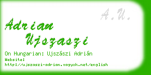 adrian ujszaszi business card