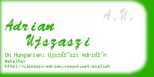 adrian ujszaszi business card